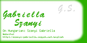 gabriella szanyi business card